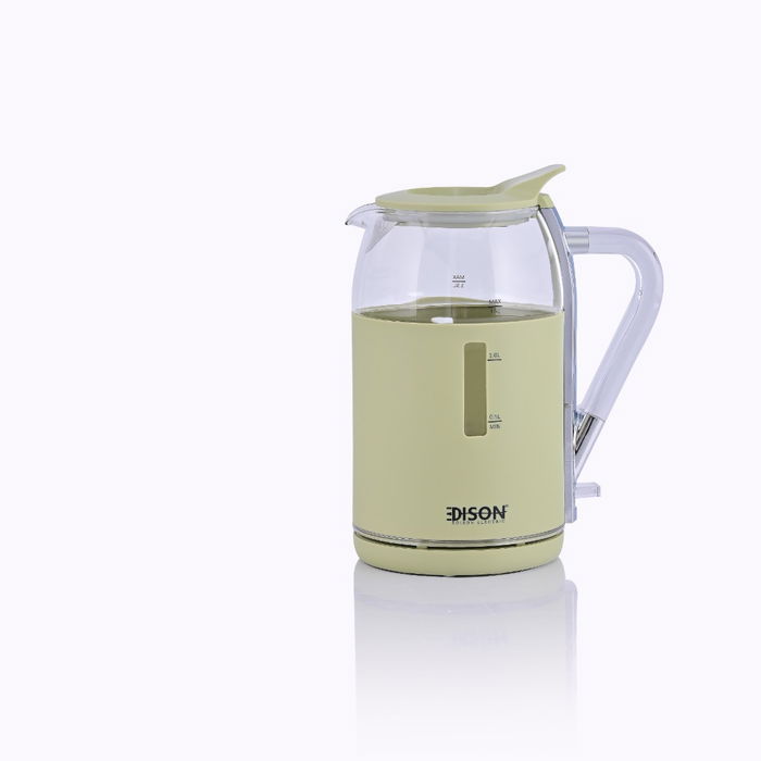 Edison Electric Glass Kettle, 1.5 Liter, 2200 Watt - Green image 1