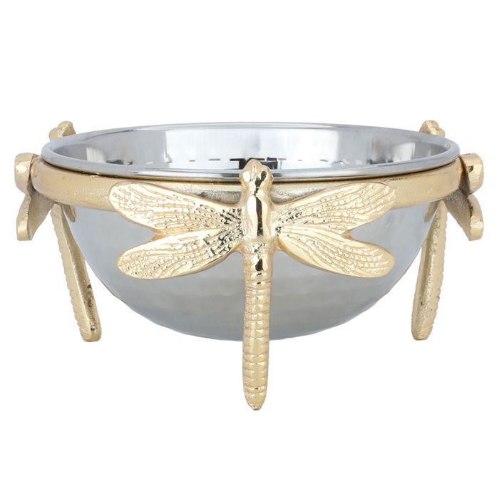 Round acetyl bowl small golden butterfly legs image 1