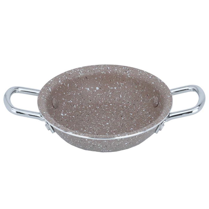 Rocky Granite Frying Pan Brown With Two Hands 10 cm image 2