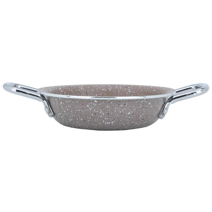 Rocky Granite Frying Pan Brown With Two Hands 10 cm image 1