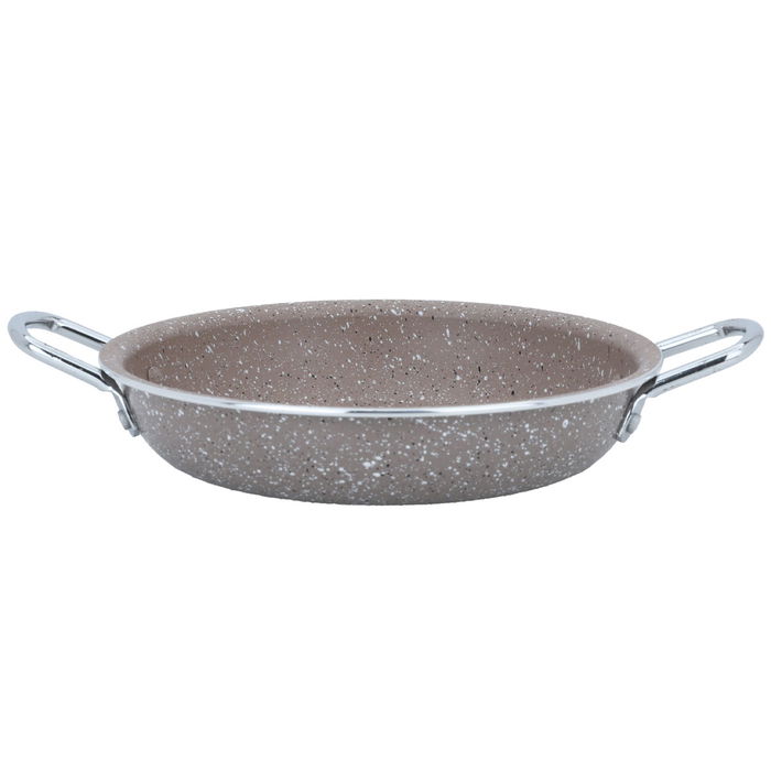 Brown Granite Frying Pan With Two Hands 16 cm image 1