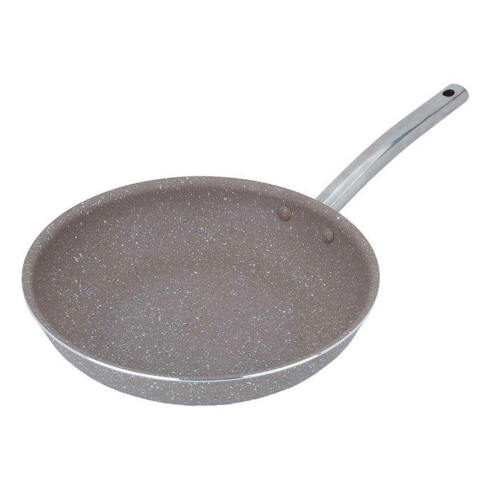 Rocky brown granite frying pan with stainless steel handle, 26 cm image 2