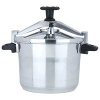 Al Asouf aluminum pressure cooker with non-stick coating, black, 8 litres product image