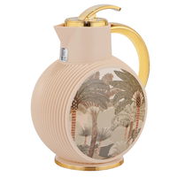 Al Jawhara thermos, light pink, golden palm pattern, 0.9 liters product image