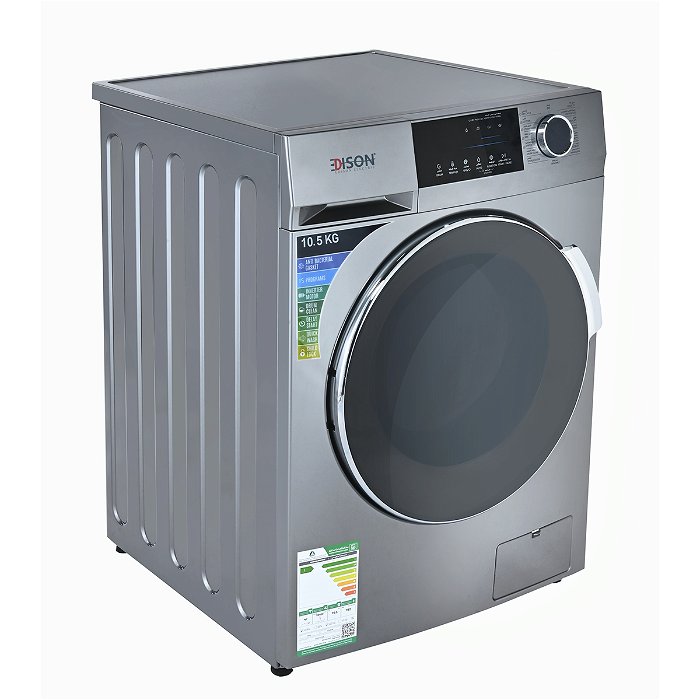Edison Front Load Automatic Washing Machine Silver 10.5 kg 15 Programs image 3