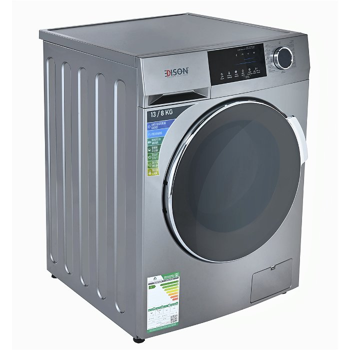 Automatic Washing Machine Combo Edison Front Load Silver 13/8 Kg 15 Programs image 2