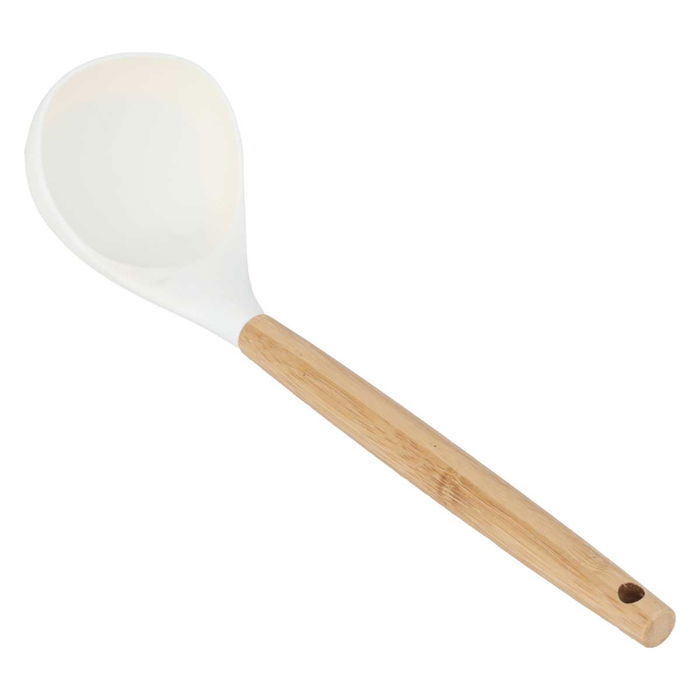 Beige silicone soup ladle image 2