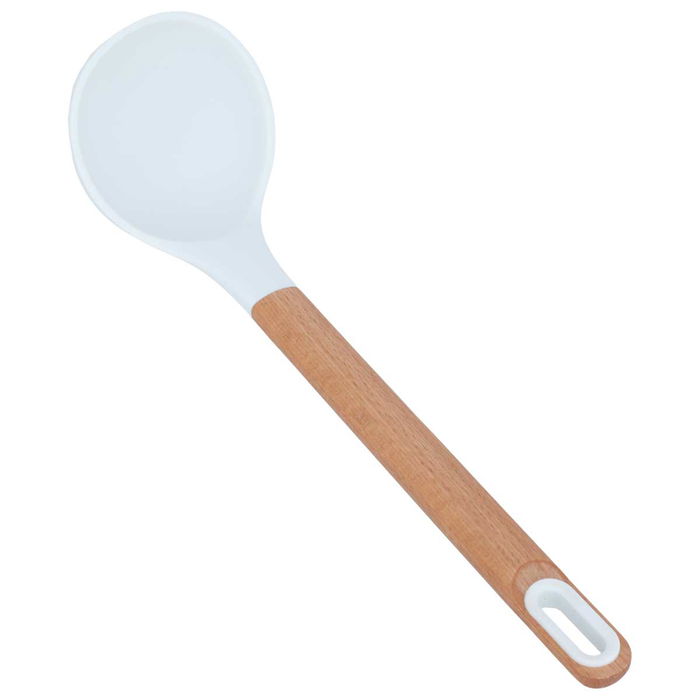 White silicone soup ladle image 2