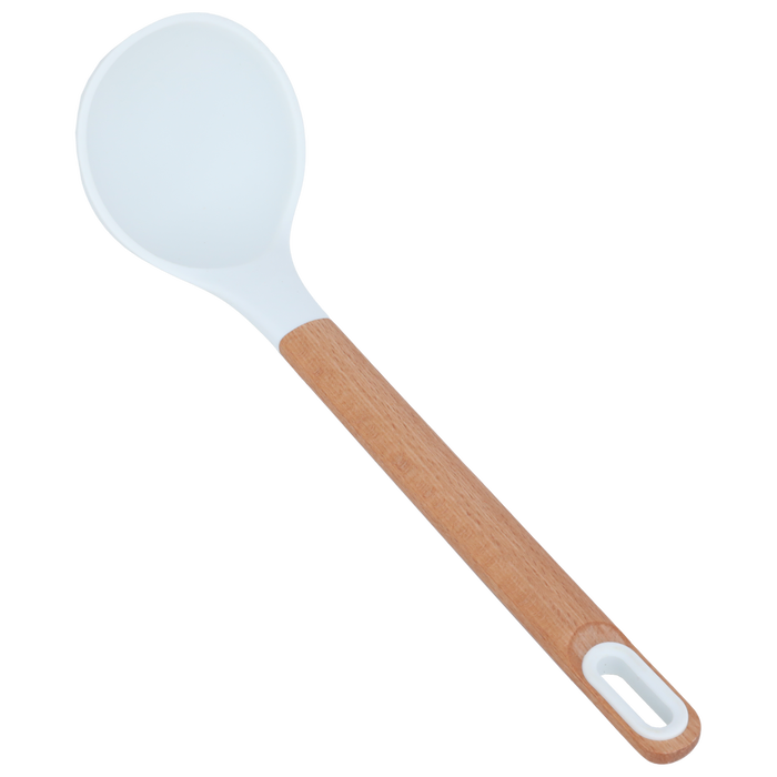 White silicone soup ladle image 1