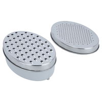 Oval steel grater with light grey box product image