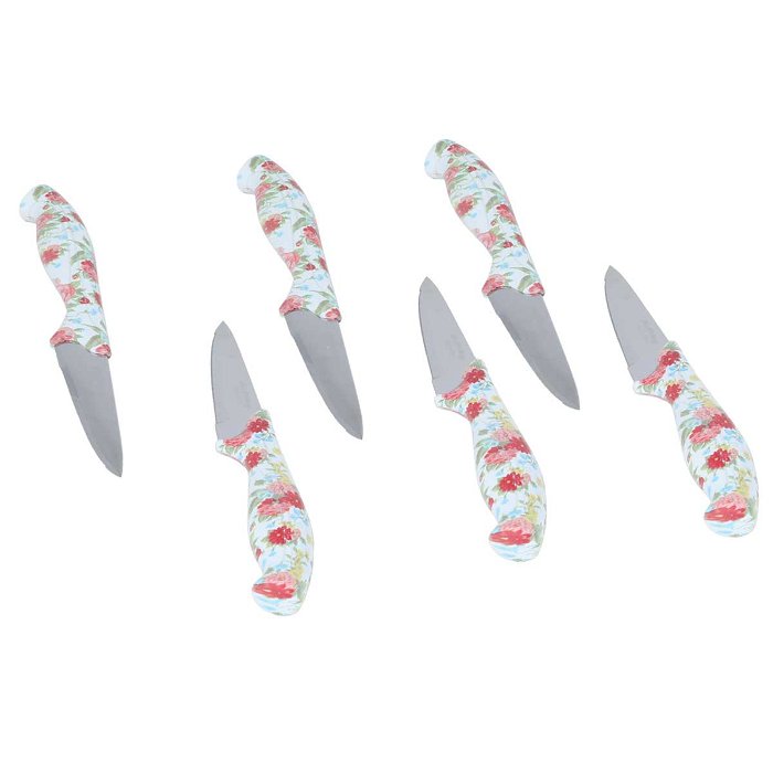 Wooded White Fruit Hand Knives Set 6 Pieces image 2