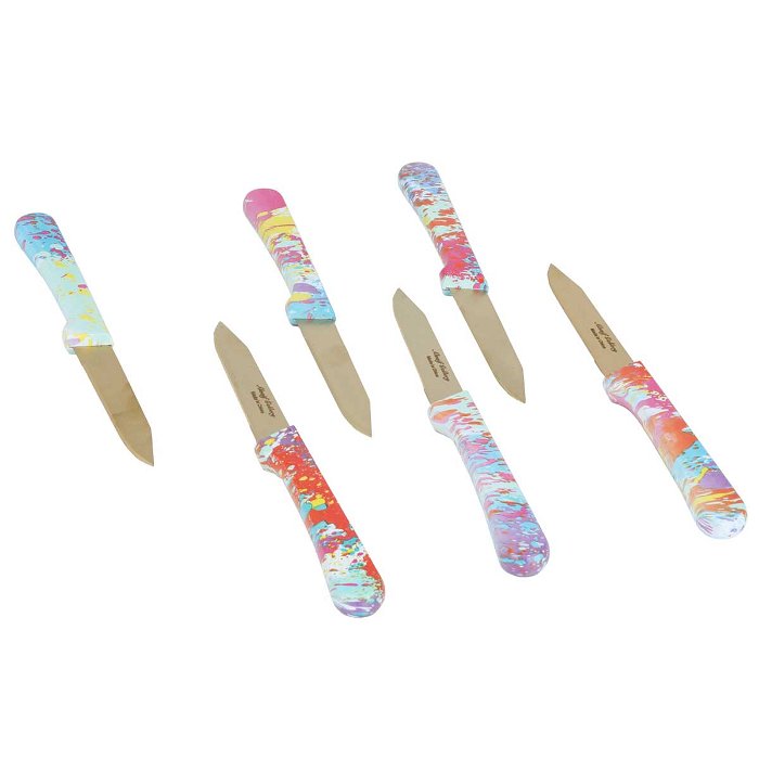 Gold Colored Fruit Hand Knives Set 6 Pieces image 2