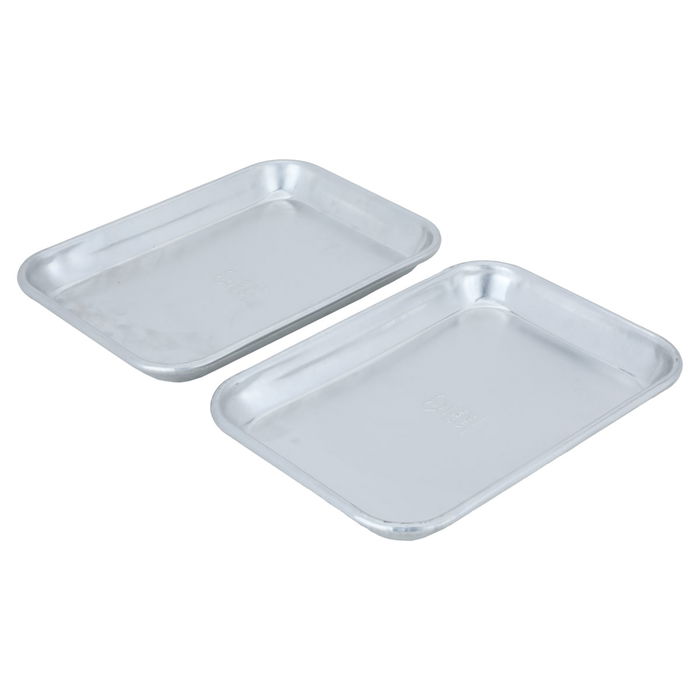 Rectangular Aluminum Burger Tray 2 Pieces 2.6×19.4×27 cm image 2