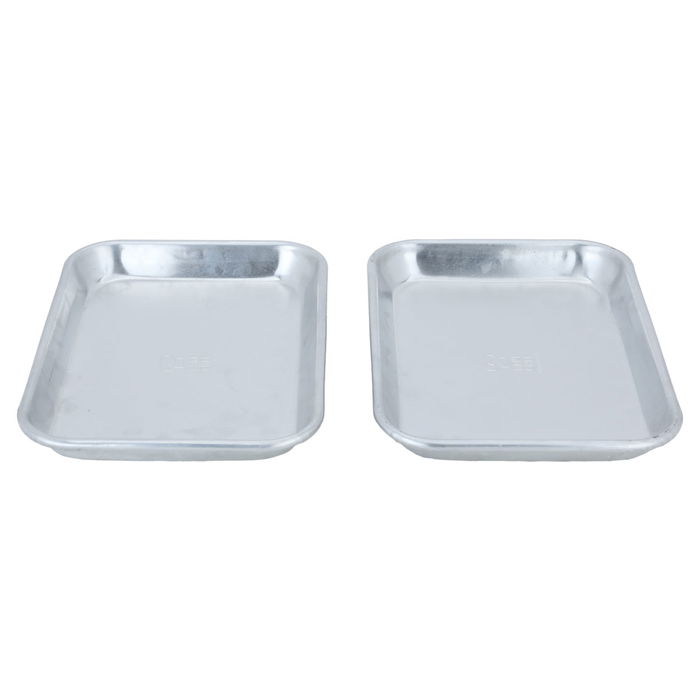 Rectangular Aluminum Burger Tray 2 Pieces 2.6×19.4×27 cm image 1