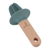 Silicone green lemon juicer with wooden handle product image