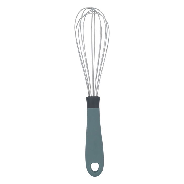 Egg whisk with green silicone handle image 2