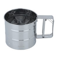 Silver steel sieve with handle product image