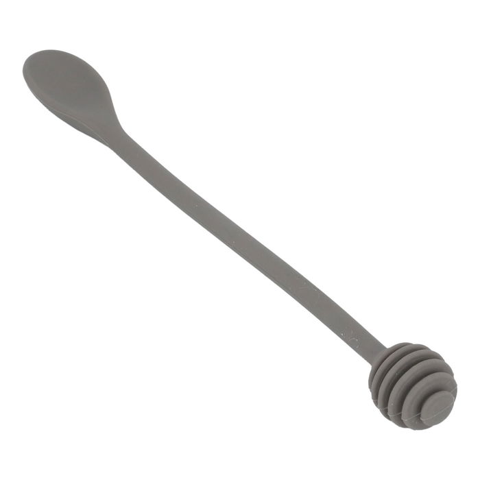 Double-sided gray silicone spoon image 1