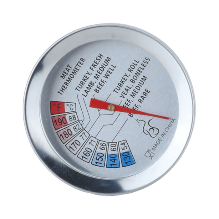 Silver steel meat thermometer image 2