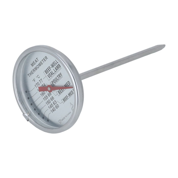 Silver steel meat thermometer image 1