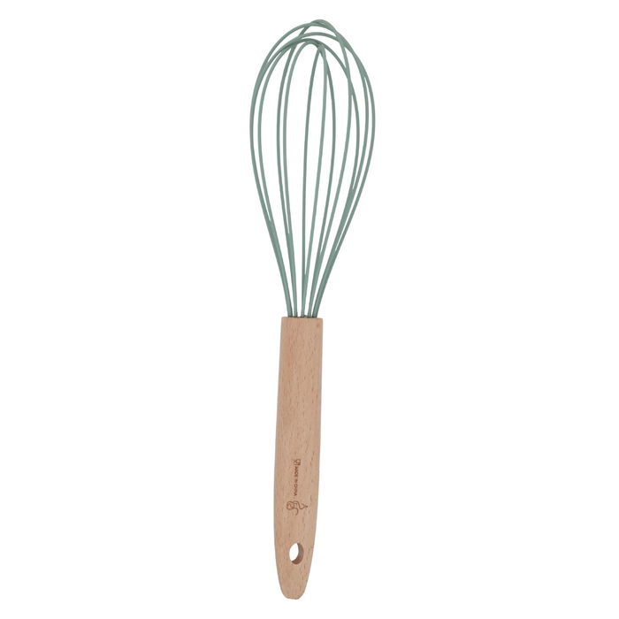 Silicone whisk with wooden handle image 1