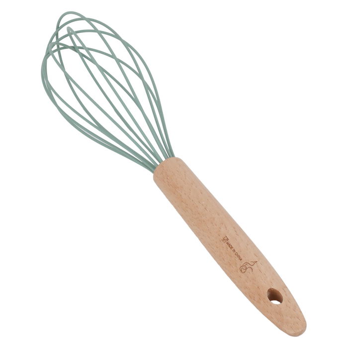 Silicone whisk with wooden handle image 2