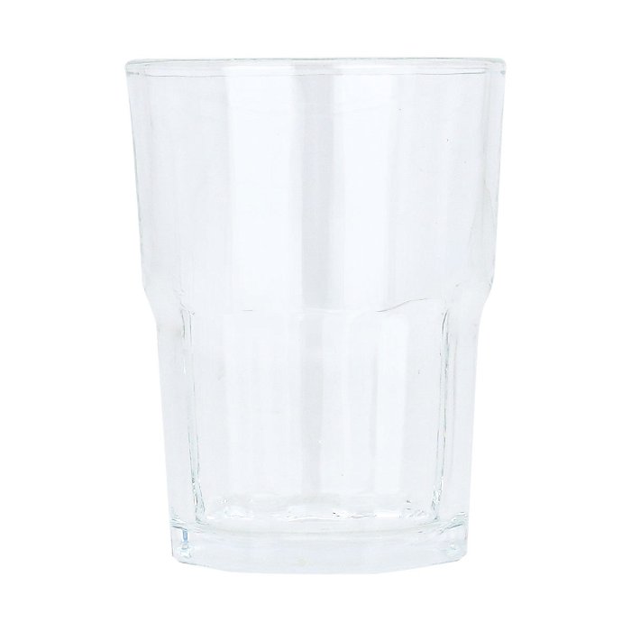 Ribbed glass cups set 6 pieces image 2
