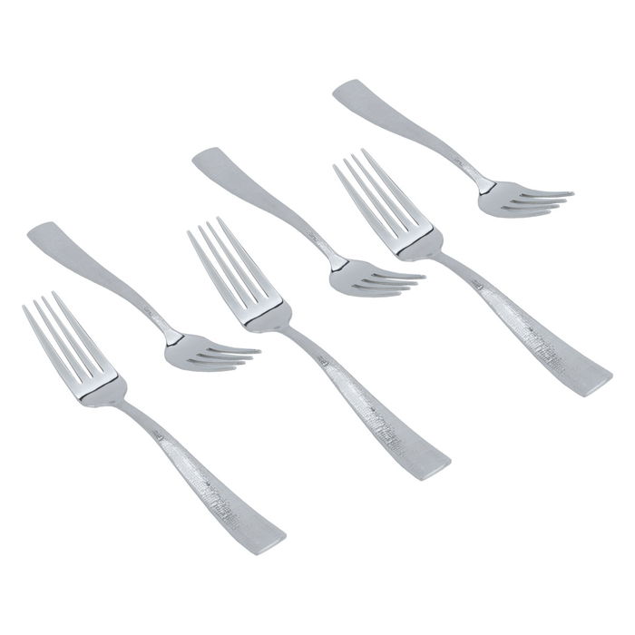 Set of 24-piece engraved silver steel spoons image 2