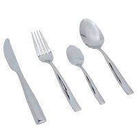 A set of silver steel spoons with engraved edges, 24 pieces product image