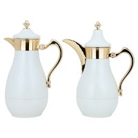 Doha white and gold thermos set of two pieces product image