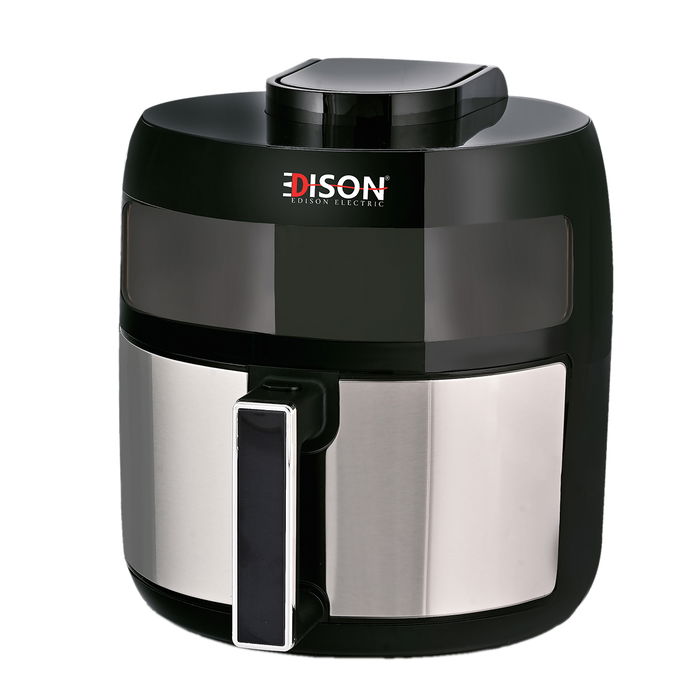 Edison Black Circular Digital Air Fryer, 9 Function, 5 Liter, 1500 Watt image 1