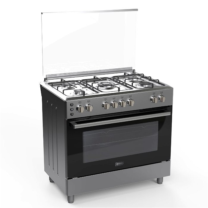 Edison Stainless Standing Gas Oven 5 Burners 60×90 cm image 1