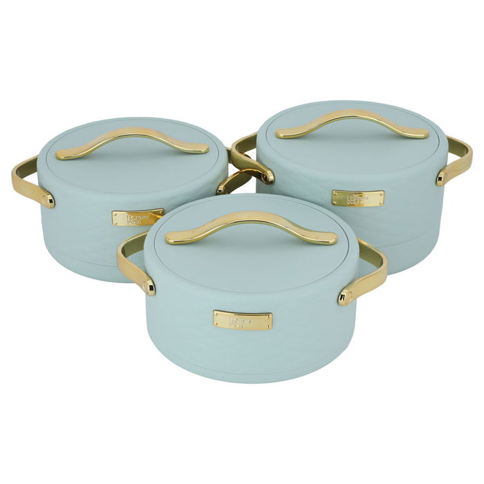 Kinda container set, light green and gold, 3 pieces (1.5+2+2.5) litres image 1