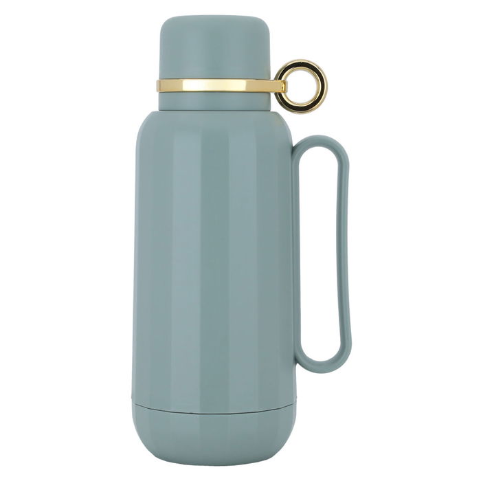 Matcha Dark Green Thermos With Gold 1 Liter image 1