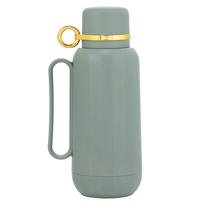 Rahal Dark Green Golden Thermos 1 Liter image 1