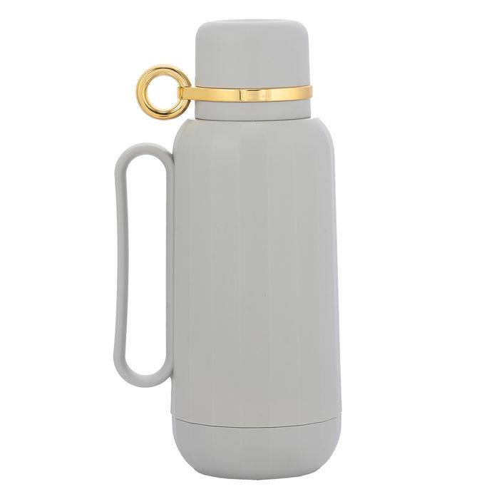 Rahal white sandy thermos with gold 1 liter image 1