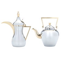 طقم دلة سليمان كروم يد ذهبي 2 حبات product image