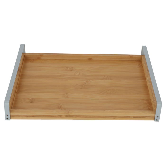 Rectangle presentation raft wood with large steel hand image 2