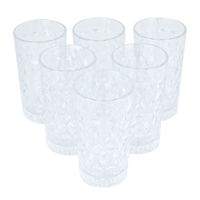 Max set of 12 oz patterned glass water cups, 6 pieces product image