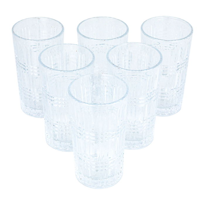 Max set of 12 oz glass water cups, 6 pieces image 1