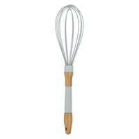 Silicone egg mixer with grey wood hand 10 inch product image