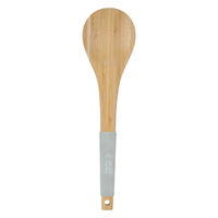 Wood ladle with grey silicone handle product image