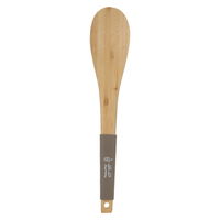 Wooden serving spoon with brown silicone hand product image