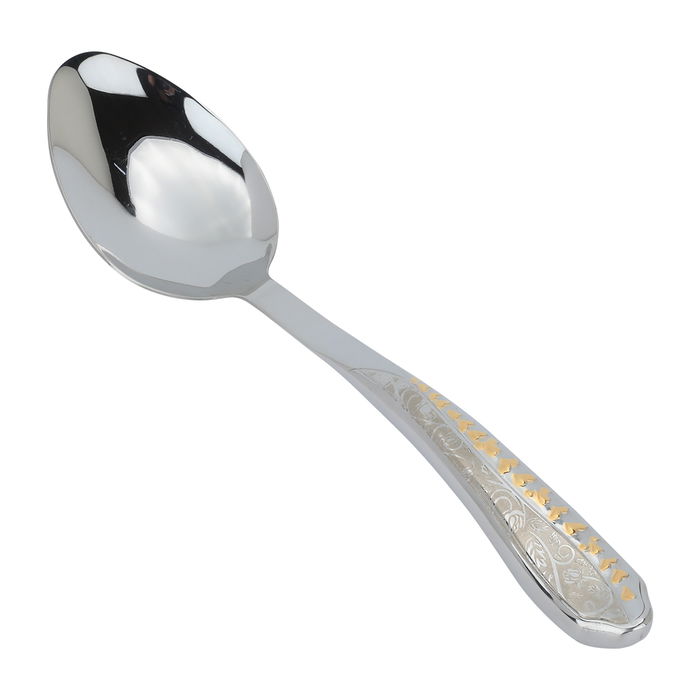 Small gilded steel serving spoon image 1