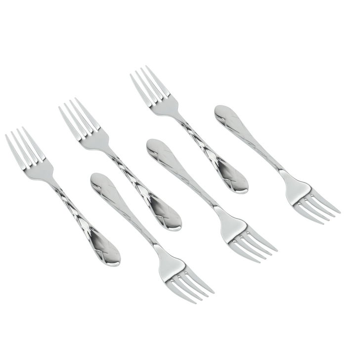 Silver Triangle Silver Style Forks Set 6 Pieces image 1