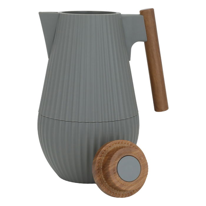 Liar thermos dark gray with wooden handle 1 liter image 3