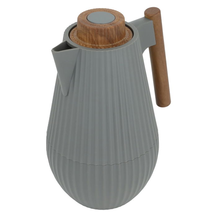 Liar thermos dark gray with wooden handle 1 liter image 2
