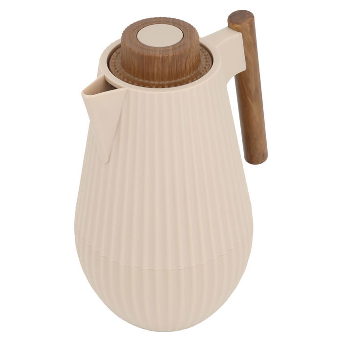 Liar thermos light brown with wooden handle 1 liter image 2