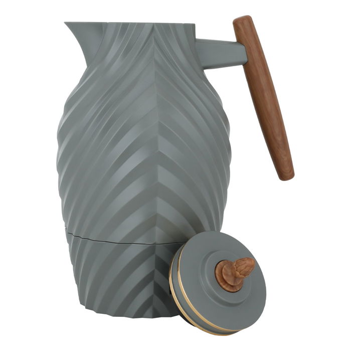 Noura thermos, dark gray with wooden handle, 1 liter image 3