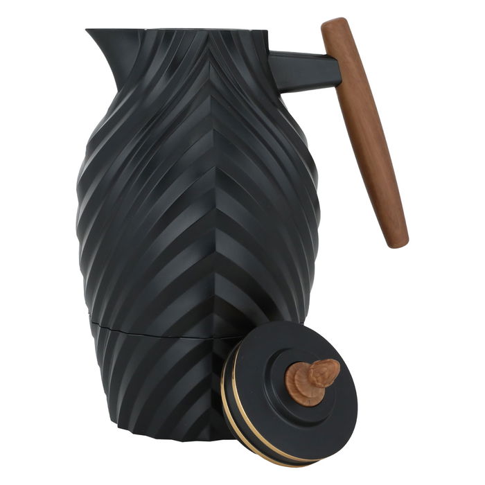 Noura thermos, black with wooden handle, 1 liter image 3